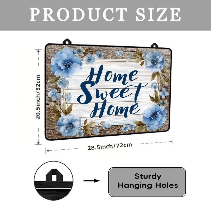 WRTCPOC Vintage Wood Grain Stove Top Covers for Electric Stove - Home Sweet Home - Electric Stove Top Cover Protector,Retro Floral Stove Mat Protector,Heat Resistant Cooktop Stovetop Cover - Image 2